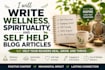 ghostwrite a self help, wellness, or spiritual book
