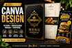 design professional canva flyers, brochures and posters