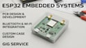 do esp32 embedded system pcb with bluetooth, wifi and case