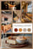 design a mood board or material board for a cafe