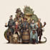design a dnd party art and group art