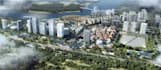 design architecture master plan, site landscape layout, suburban waterfront city