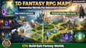 design 3d fantasy game map, 3d rpg game map, 3d game assets, world building