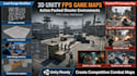 design 3d unity fps game map, action game map, 3d battle map, 3d multiplayer map