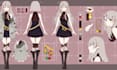 design vtuber reference sheet, anime oc character sheet, live2d reference