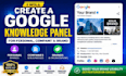 create standard google knowledge panel,knowledge panel for personal or company