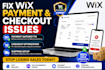 fix wix payment integration checkout and shipping issues