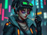 design cyberpunk character, original character design