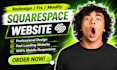 redesign squarespace website fix squarespace website modify squarespace website