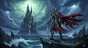 dark fantasy art with unique, intricate details