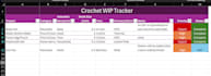 create a crochet wip tracker