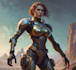 unique a sci fi character illustration or sci fi character