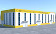 steel structure warehouse 3d modeling exterior rendering