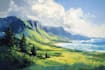 digitally oil painting landscape