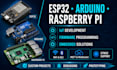 esp32 iot projects, raspberry pi programming, arduino and firmware development