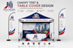 design canopy tent backdrop banner table cover feather flag