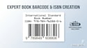 custom barcode design for products books and packages through provided isbns