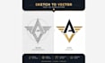 manually vector trace, redraw logo, and convert to ai eps svg