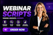 write your webinar scripts slides for presentation webinar slides that converts