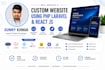 develop a custom website using PHP laravel and react js