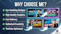 make modern and engaging youtube thumbnail designs