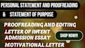 edit and proofread your personal statement or sop