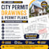 create city permit drawings, permit plans, and deck permit drawing fast