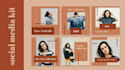 create canva carousel instagram template social media kit, press kit,brand kit