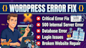 wordpress errors, bugs, critical issues and website problems