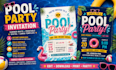 do pool party invitation design summer invite printable digital canva invitation