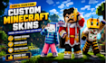 create custom minecraft skin java bedrock minecraft avatar skin custom mc skin