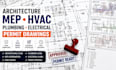 do architecture, mep, hvac, plumbing, electrical permit drawings