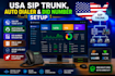 setup usa sip trunk, auto dialer and did number