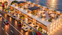 design a modern cafe or restaurant with 3d rendering