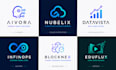 design a professional tech startup, saas, and software logo