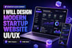 design a modern startup website in figma