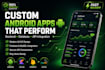 develop a custom android app with backend and database integration