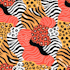 design a seamless repeating pattern design of animal print