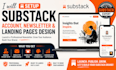 setup substack account substack newsletter substack landing pages design