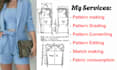 design sewing pattern grading cloth converting garment pattern any cloth design