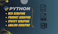do python web scraping, data extraction, and data mining