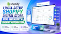 setup shopify digital store, sync inventory, shopify automation