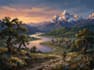 paint professional landscape concept art in painterly style