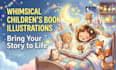 create magical bedtime story illustrations for childrens books