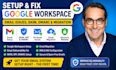 set up google workplace, fix email issues, dkim dmarc, or email migration