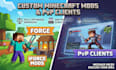 create custom minecraft mod forge and pvp cilent