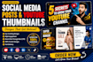 design social media posts and youtube thumbnails
