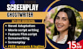write industry standard movie script, screenplay as a professional screenwriter