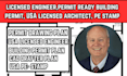 licensed engineer,permit ready building permit, USA licensed architect, pe stamp