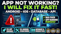 fix mobile app andriod studio bugs convert database backup app screenshot ios